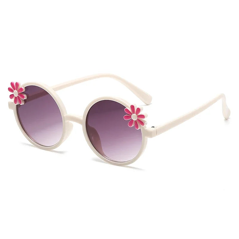 2024 New Children's Glasses Floret Anti-ultraviolet Fashion Children's Sunglasses Outdoor Shading Travel Children's Mirror