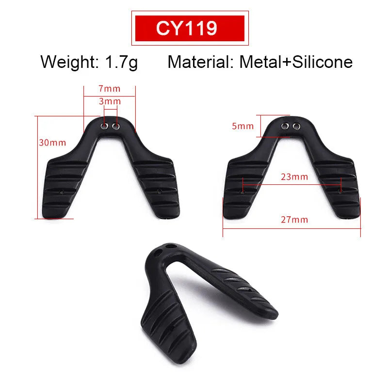 10pairs Silicone PVC Glasses Eyeglasses Nose Pads Optical Frame Repair Accessory Part Push In Insert Type