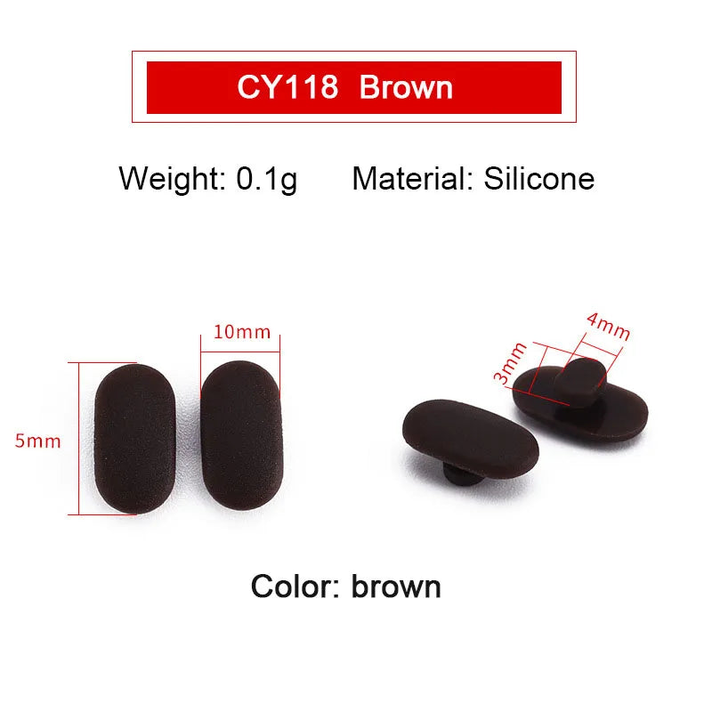 10pairs Silicone PVC Glasses Eyeglasses Nose Pads Optical Frame Repair Accessory Part Push In Insert Type